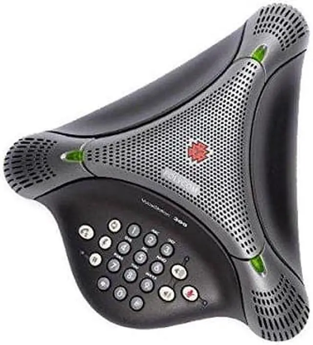 Alt view image 6 of 6 - Polycom 2200-17910-001 VoiceStation 300 Corded Conference Phone w/ Acoustic Tech