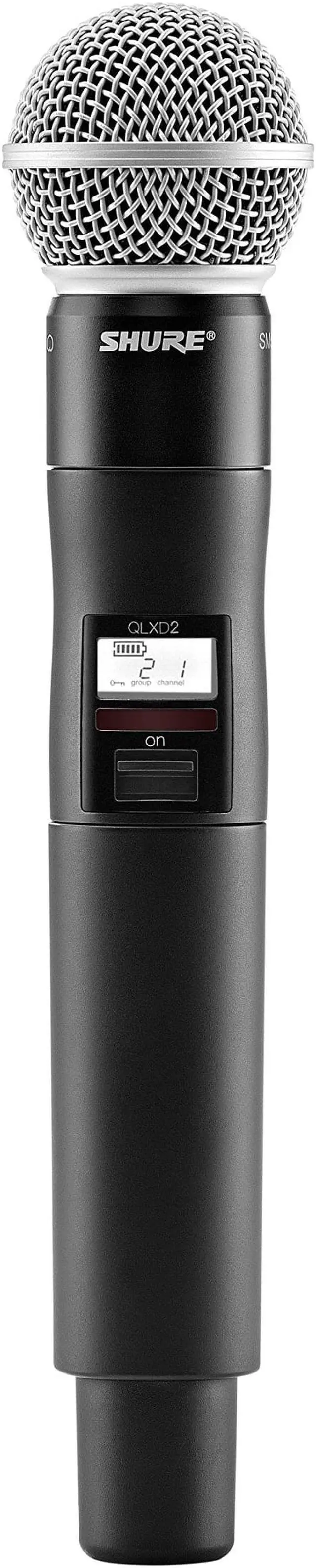 Alt view image 5 of 12 - Shure QLXD2 Handheld Wireless Mic Transmitter with SM58 Cartridge, 470-534 MHz