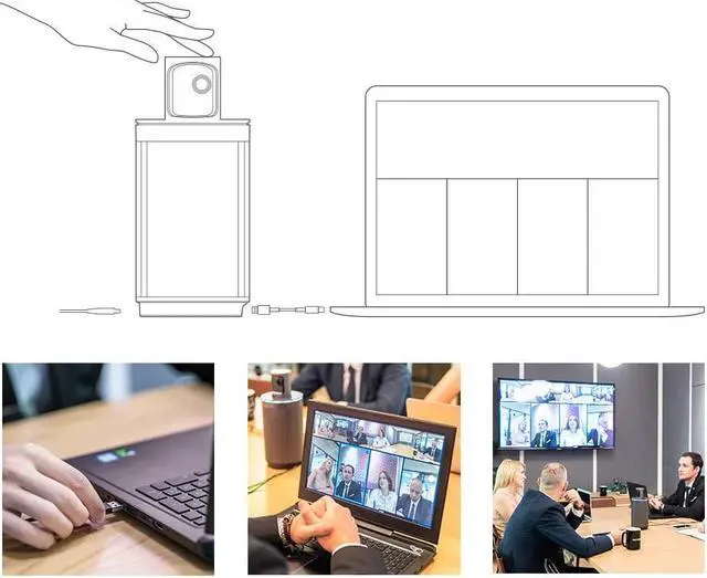 Alt view image 5 of 14 - KanDao Meeting 360°All-in-one conferencing Camera with Automatic Speaker Focus