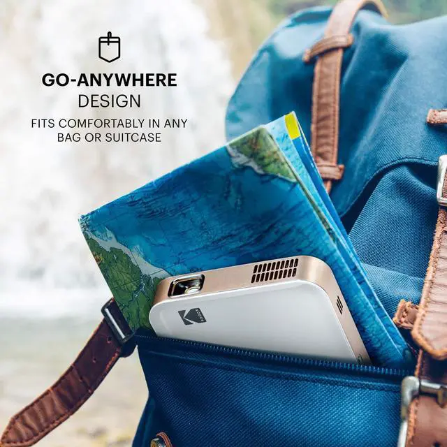 Alt view image 4 of 7 - Kodak Luma 350 Portable Smart Projector | Powerful Ultra HD Rechargeable Video Projector w/Android 6.0, Streaming Apps, Wi-Fi, Mirroring, Remote Control & Crystal-Clear up to 200"