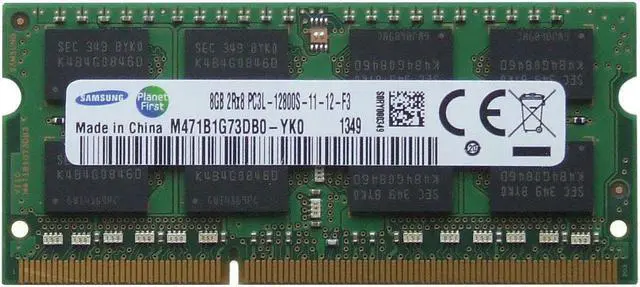 Alt view image 7 of 9 - M471B1G73DB0-YK0 Samsung 8GB DDR3 PC3L-12800S Laptop Sodimm Memory RAM