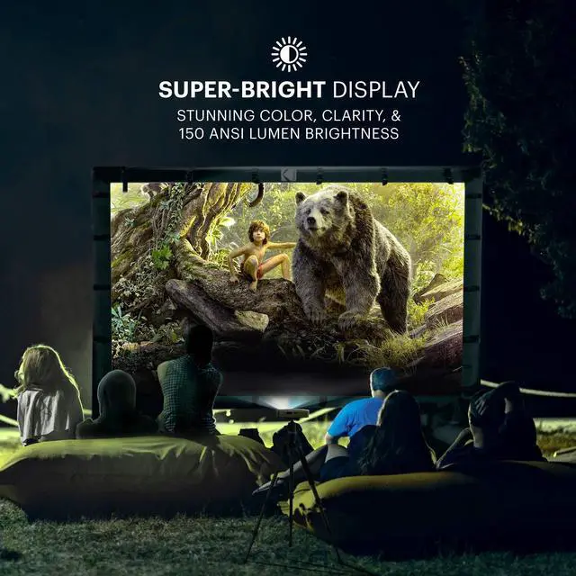 Alt view image 3 of 7 - Kodak Luma 350 Portable Smart Projector | Powerful Ultra HD Rechargeable Video Projector w/Android 6.0, Streaming Apps, Wi-Fi, Mirroring, Remote Control & Crystal-Clear up to 200"