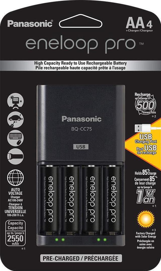 Panasonic Eneloop Pro battery charger comes with four AAs for $28
