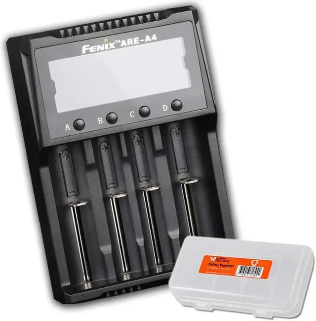 Main image of Fenix are-A4 Multifunctional Smart Battery Charger for Popular Rechargeable Batteries with LumenTac Battery Organizer