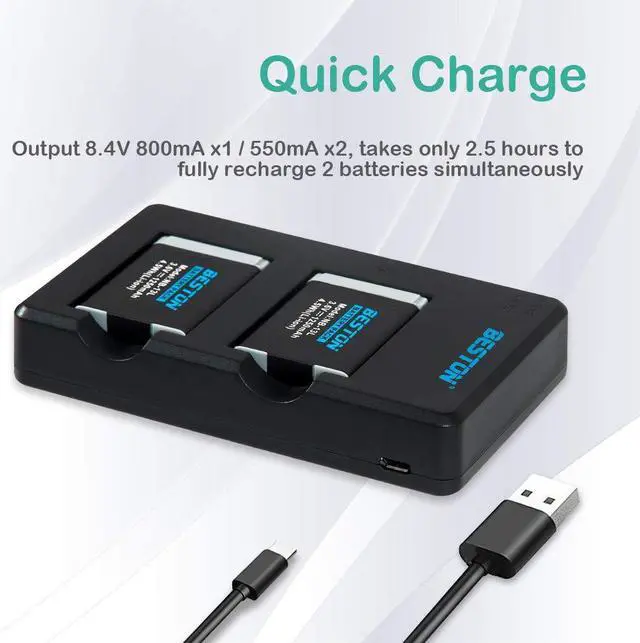 Alt view image 4 of 7 - BESTON 2-Pack NB-13L Battery Packs and USB Charger Set for Canon PowerShot SX720 HS, SX730 HS, SX740 HS, SX620 HS, G1 X Mark III, G5 X, G7 X, G7 X Mark II, G9 X, G9 X Mark II Cameras