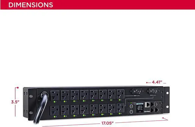 Alt view image 14 of 19 - CyberPower PDU41003 16-Outlets PDU