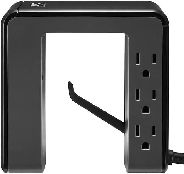 Alt view image 7 of 15 - APC U-Shaped Surge Protector 6-Outlets 1080 Joule Surge Protection with 4 USB Charger Ports (PE6U4)
