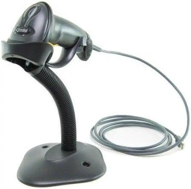 Alt view image 2 of 4 - Symbol LS 2208 BarCode Scanner HandHeld RJ45 To USB Black w/Stand LS2208-SR20007R-UR