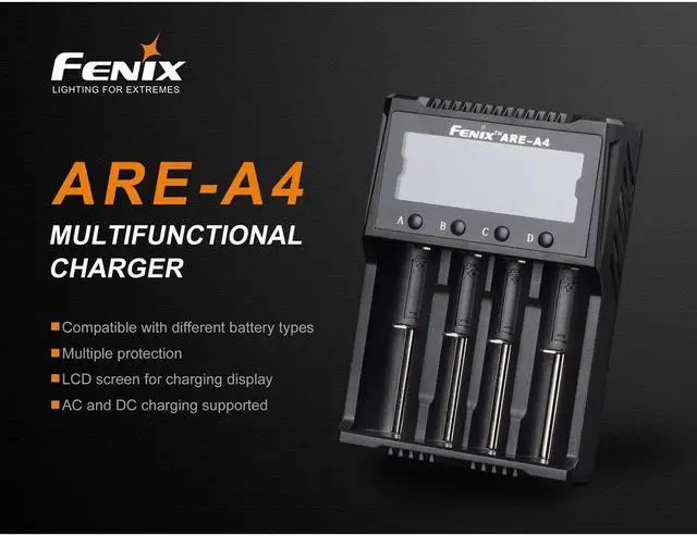Alt view image 3 of 7 - Fenix are-A4 Multifunctional Smart Battery Charger for Popular Rechargeable Batteries with LumenTac Battery Organizer