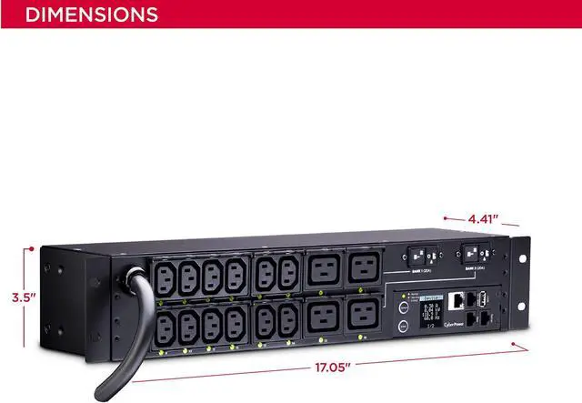 Alt view image 9 of 18 - CyberPower PDU41008 16 Outlet PDU