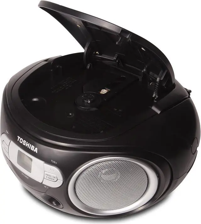 Alt view image 14 of 20 - Toshiba Portable CD Boombox with AM/FM Stereo and Aux Input TY-CRS9