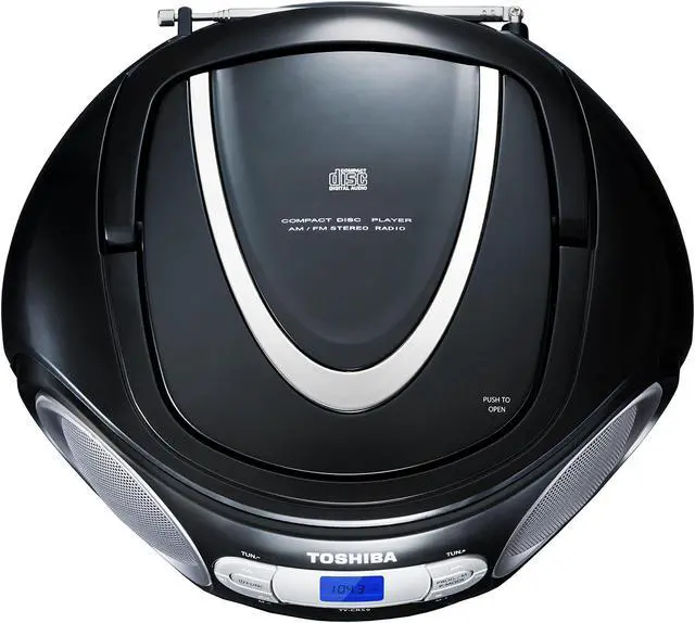 Alt view image 13 of 20 - Toshiba Portable CD Boombox with AM/FM Stereo and Aux Input TY-CRS9