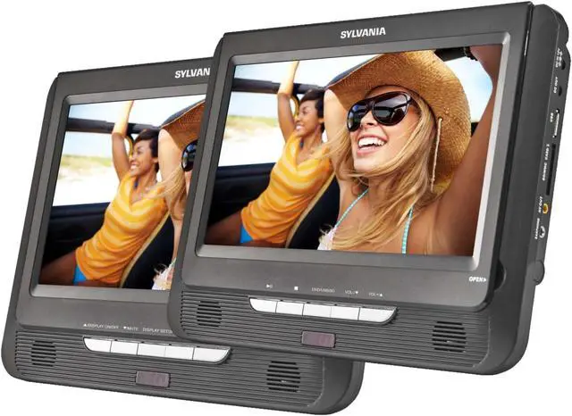 Alt view image 11 of 20 - SYLVANIA(R) SDVD9957 9" Dual-Screen Portable DVD Player