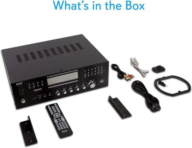 Alt view image 7 of 14 - 4-Channel Home Theater Bluetooth Preamplifier - 3000 Watt Stereo Speaker Home Audio Receiver Preamp w/ Radio, USB, 2 Microphone w/ Echo for Karaoke, CD DVD Player, LCD, Rack Mount - Pyle PD3000BT