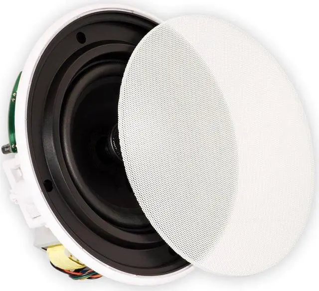 Alt view image 2 of 10 - Theater Solutions TSQ670 in Ceiling 70 Volt 6.5" Speakers Quick Install 4 Pair Pack