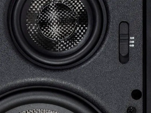 Alt view image 8 of 14 - Monoprice 3-Way Carbon Fiber In-Wall Speakers - 6.5 Inch (Pair) With Magnetic Grille - Alpha Series