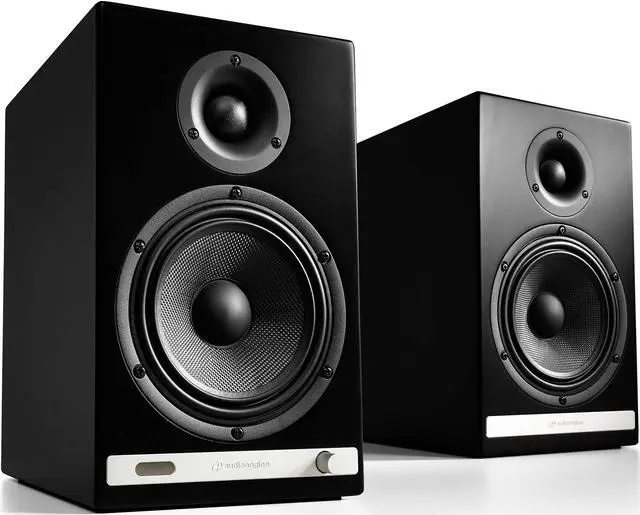 Alt view image 2 of 7 - Audioengine HD6 150W Wireless Powered Bookshelf Speakers, Bluetooth aptX HD, USB 24-Bit DAC & Analog Amplifier (Black)