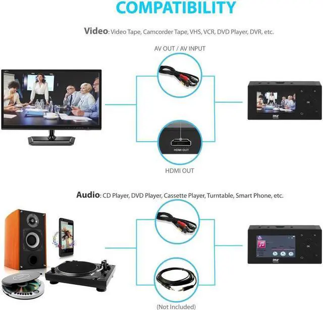Alt view image 5 of 8 - Pyle Video Game Capture Card - w/ LCD Monitor-AV Recorder, HDMI Support, Full HD 1080P Digital Media File Creation System w/ Audio For USB, SD, PC, DVD, PS4, PS3, XBox One, XBox 360 and Wii - (PVRC49)