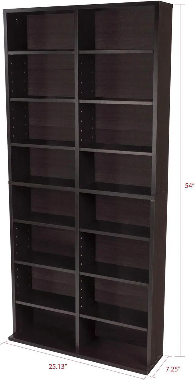 Alt view image 9 of 11 - Atlantic 38435719 Oskar 464 Media Cabinet - Espresso