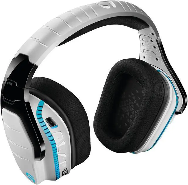 Alt view image 9 of 11 - Logitech G933 Artemis Spectrum Wireless RGB 7.1 Dolby and DST Headphone Surround Sound Gaming Headset - White