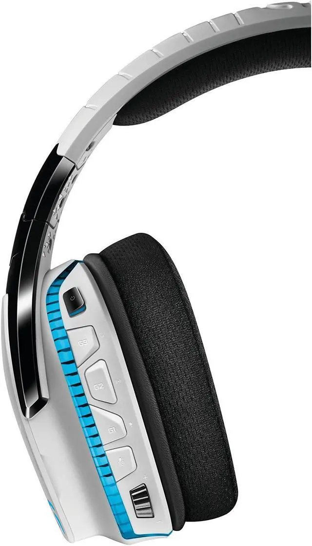 Alt view image 10 of 11 - Logitech G933 Artemis Spectrum Wireless RGB 7.1 Dolby and DST Headphone Surround Sound Gaming Headset - White