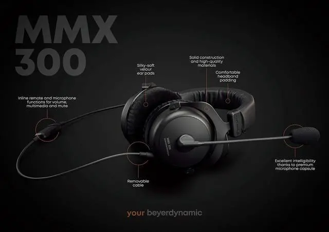 Alt view image 19 of 20 - Beyerdynamic MMX 300 2nd Generation