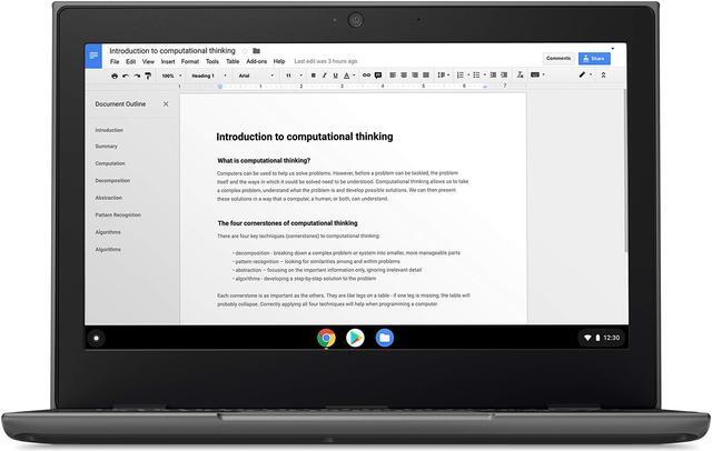 Alt view image 3 of 7 - Lenovo 100E Chromebook 2ND Gen Laptop, 11.6" HD (1366 X 768) Display, MediaTek MT8173C Processor, 4GB LPDDR3 RAM, 16GB eMMC TLC SSD, Powervr GX6250, Chrome OS, 81QB000AUS (81QB000AUS)