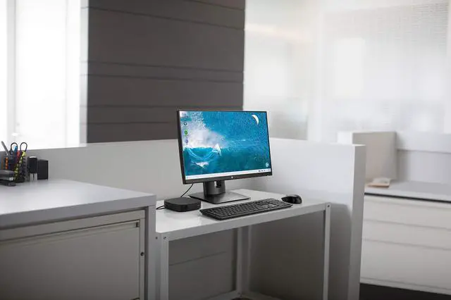 Alt view image 2 of 3 - HP t430 Thin Client - Intel Celeron N4000 Dual-core (2 Core) 1.10 GHz - 2 GB RAM DDR4 SDRAM - 16 GB Flash - Intel UHD Graphics 600 - Gigabit Ethernet ThinPro - HDMI - DisplayPort - Network (RJ-45
