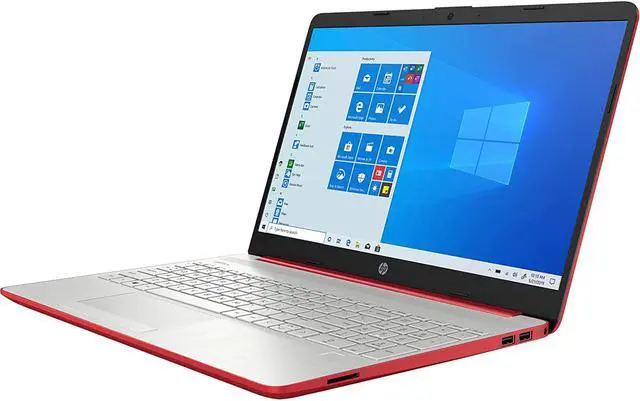 Alt view image 6 of 10 - HP Notebook - 15-dw0083wm 15.6" Intel Pentium Silver N5030 Intel UHD Graphics 605 4 GB RAM 128 GB SSD W10 Home in S mode BT Webcam Scarlet red