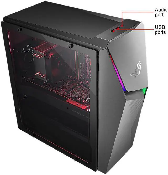 Alt view image 3 of 7 - ASUS ROG Strix GL10DH Gaming Desktop PC, AMD Ryzen 7 3700X, GeForce GTX 1660 Ti, 16GB DDR4 RAM, 512GB SSD + 1TB HDD, Wi-Fi 5, Windows 10 Home, GL10DH-PH762
