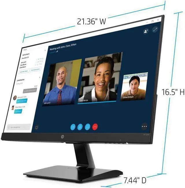 Alt view image 3 of 6 - HP 24m 24" (23.8" Viewable) 1920 x 1080 Full HD IPS Ultra Thin Monitor (HDMI, VGA)