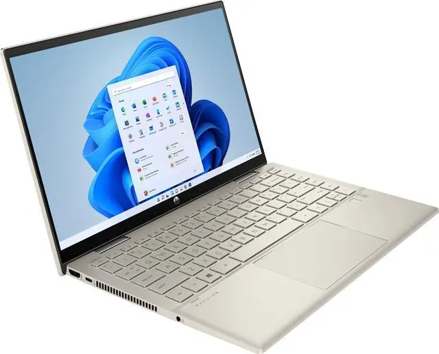 Alt view image 3 of 4 - HP PAVILION X360 14T 14" FHD 1920x1080 LED Touch Laptop Intel Core i5-1155G7 2.5 GHz up to 4.5 GHz 8GB DDR4-3200 SDRAM 256GB PCIe NVMe M.2 SSD Intel Iris Xe Graphics Windows 11 Home Gold