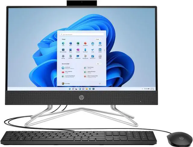 Main image of HP 22-DF10266t 21.5" All-in-One Computer FHD IPS 1920x1080 Intel i3-1115G4 3.0GHz 8GB DDR4 1TB HDD 128GB SSD W10