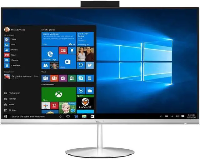 Alt view image 2 of 6 - ASUS All-in-One Computer ZN242GD-DS751T Intel Core i7 8th Gen 8750H (2.20 GHz) 8 GB DDR4 1 TB HDD 128 GB SSD 23.8" Touchscreen Windows 10 Home 64-Bit