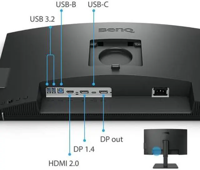 Alt view image 6 of 6 - BenQ PD2506Q 25" QHD 2560x1440 IPS LCD HDR Monitor 5ms HDMI DisplayPort Built-in Speakers