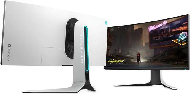Alt view image 17 of 17 - Alienware 120Hz UltraWide Gaming Monitor 34 Inch Curved Monitor with WQHD (3440 x 1440) Anti-Glare Display, 2ms Response Time, Nvidia G-Sync, Lunar Light