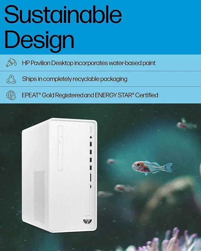 Alt view image 4 of 5 - HP Pavilion TP01-3016 Desktop Intel Core i5-12400 2.50GHz up to 4.4 GHz Intel UHD Graphics 730, 12GB DDR4-3200 RAM 256GB PCIe NVMe TLC M.2 SSD Windows 11 Home - 577M9AA