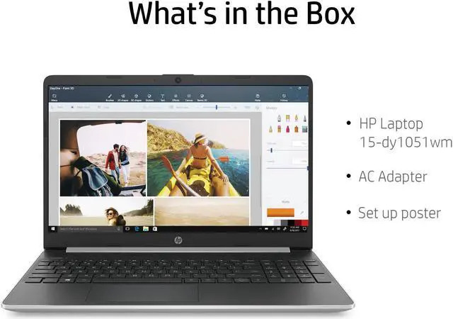 Alt view image 5 of 11 - HP 15-DY1051WM 15.6" HD 1366x768 Laptop Intel Core i5-1035G1 1.0 GHz 8GB DDR4-2666 SDRAM 256GB SSD+16GB Optane Intel UHD Graphics Windows 10 Home, 8MM76UA