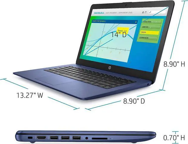 Alt view image 9 of 9 - HP Stream 14-cb171wm 14" HD 1366x768 LED Intel Celeron N4000 1.1 GHz up to 2.6 GHz up to 2.6 GHz 4GB DDR4 SDRAM 64GB eMMC Intel UHD Graphics 600 Windows 10 Home