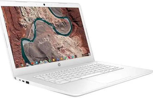 Alt view image 4 of 4 - HP Chromebook 14A-CA010NR 14" HD Laptop Intel Celeron N3350 1.1 GHz up to 2.4 GHz 4GB LPDDR4-2400 SDRAM 32GB eMMC Intel HD Graphics 500 Chrome OS, B Grade - 7ZV00UA