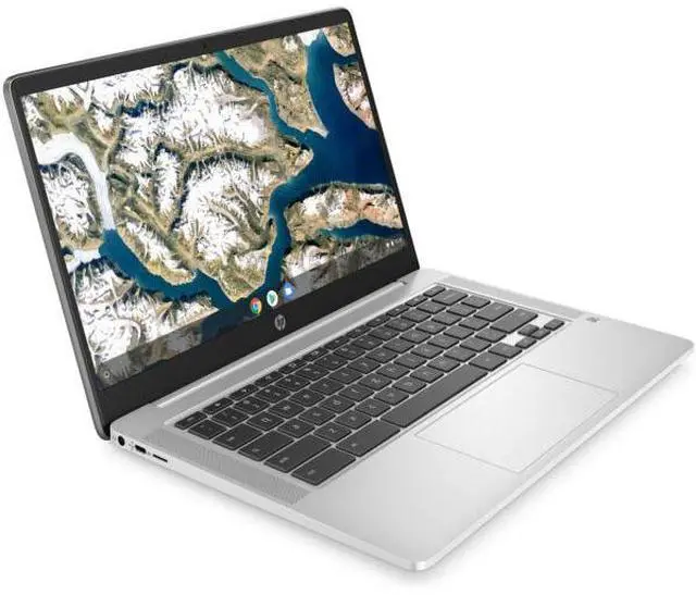 Alt view image 3 of 6 - HP Chromebook 14a-na0052tg 14" HD 1366x768 Laptop Intel Celeron N4020 1.1 GHz up to 2.8 GHz 4GB LPDDR4-2400 RAM 64GB eMMC Intel UHD Graphics 600 Chrome OS