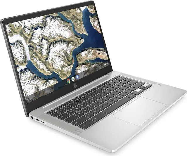 Alt view image 3 of 4 - HP Chromebook 14A-NA0010CA 14" HD WLED Laptop Intel Celeron N4000 1.1 GHz up to 2.6 GHz 4GB LPDDR4-2400 SDRAM 64GB eMMC Intel UHD Graphics 600 Chrome OS, B Grade - 9VU02UA