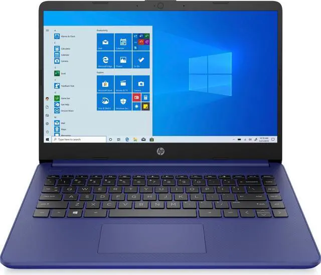 Main image of HP 14-FQ0010NR 14" HD Laptop AMD 3020e 1.2 GHz up to 2.6 GHz Dual Core 4GB DDR4-2400 SDRAM 64GB eMMC AMD Radeon Graphics Windows 10 Home, 1F8K4UA