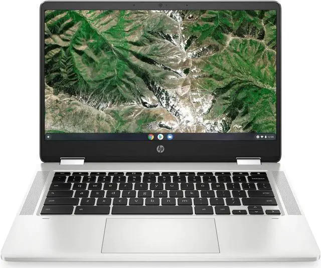 Main image of HP Chromebook x360 14a-ca0036tg 14" Intel Celeron N4120 1.10 GHz up to 2.60 GHz 4GB 64GB eMMC Intel UHD Graphics 600 Chrome OS Laptop, Silver - 446Q3UA