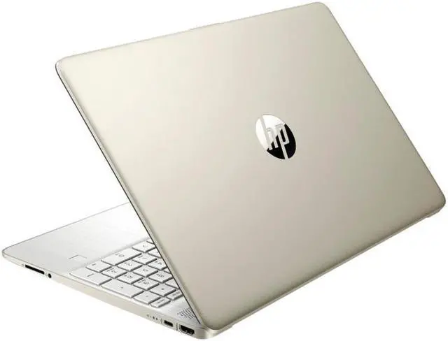 Alt view image 3 of 5 - HP 15z-ef2000 15.6" HD LED Laptop AMD Ryzen 5 5500U 2.1 GHz up to 4.0 GHz 8GB DDR4-3200 SDRAM 128GB PCIe NVMe TLC M.2 SSD AMD Radeon Graphics Windows 11 Home, Gold - 2K3T2AV-0141
