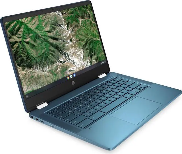 Alt view image 3 of 8 - HP Chromebook x360 14a-ca0090wm 14" TS Intel Celeron N4020 Intel UHD Graphics 600 4 GB RAM 64 GB eMMC Chrome OS BT Webcam Forest teal 1366 x 768 Backlit