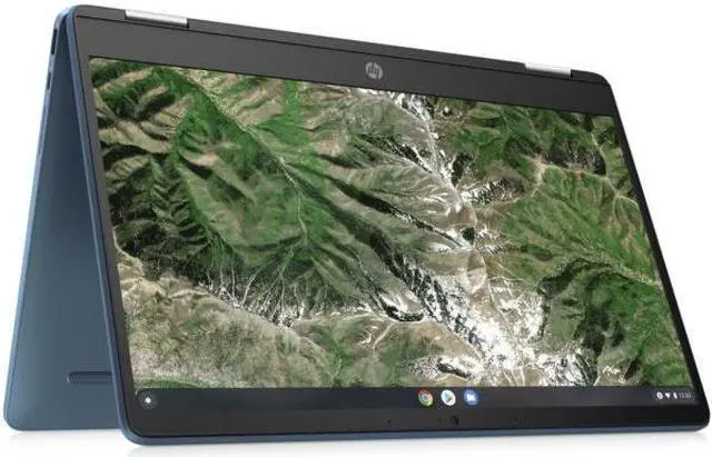 Alt view image 4 of 8 - HP Chromebook x360 14a-ca0090wm 14" TS Intel Celeron N4020 Intel UHD Graphics 600 4 GB RAM 64 GB eMMC Chrome OS BT Webcam Forest teal 1366 x 768 Backlit