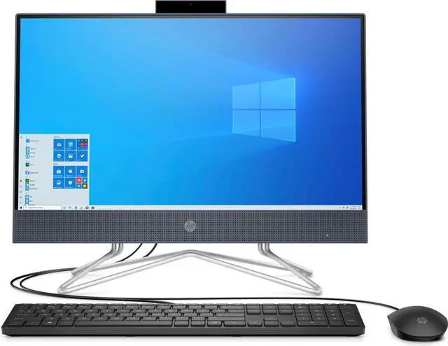 Main image of HP 22-DF0013W 21.5" FHD IPS WLED All-In-One Desktop Intel Celeron G5900T 2.0 GHz up to 3.2 GHz Intel UHD 630 Graphics 4GB DDR4-2666 SDRAM 256GB PCIe NVMe M.2 SSD Windows 10 Home 64 - 13Z00AA