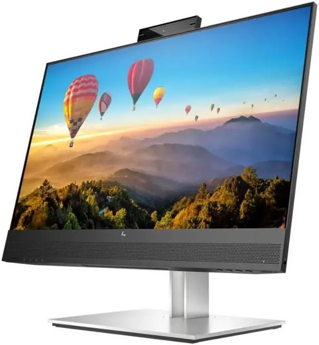 Alt view image 8 of 10 - HP E24m G4 FHD 23.8" Desktop Monitor Webcam 75Hz Pivot Height Adjust Tilt Swivel