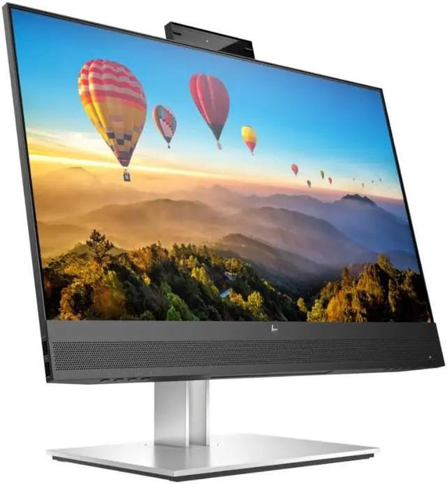 Alt view image 9 of 10 - HP E24m G4 FHD 23.8" Desktop Monitor Webcam 75Hz Pivot Height Adjust Tilt Swivel